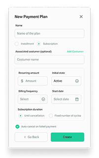 New Payment Plans