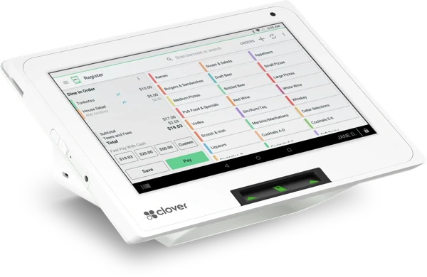 Clover Mini Gen 3 countertop POS with touchscreen and receipt printer